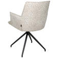 ARMLEHNSTUHL  Stoffauswahl, Sitzfläche 360° drehbar, automatische Rückholfunktion Jacquard  - Taupe/Beige, Design, Textil/Metall (59/89.5/63cm) - Novel