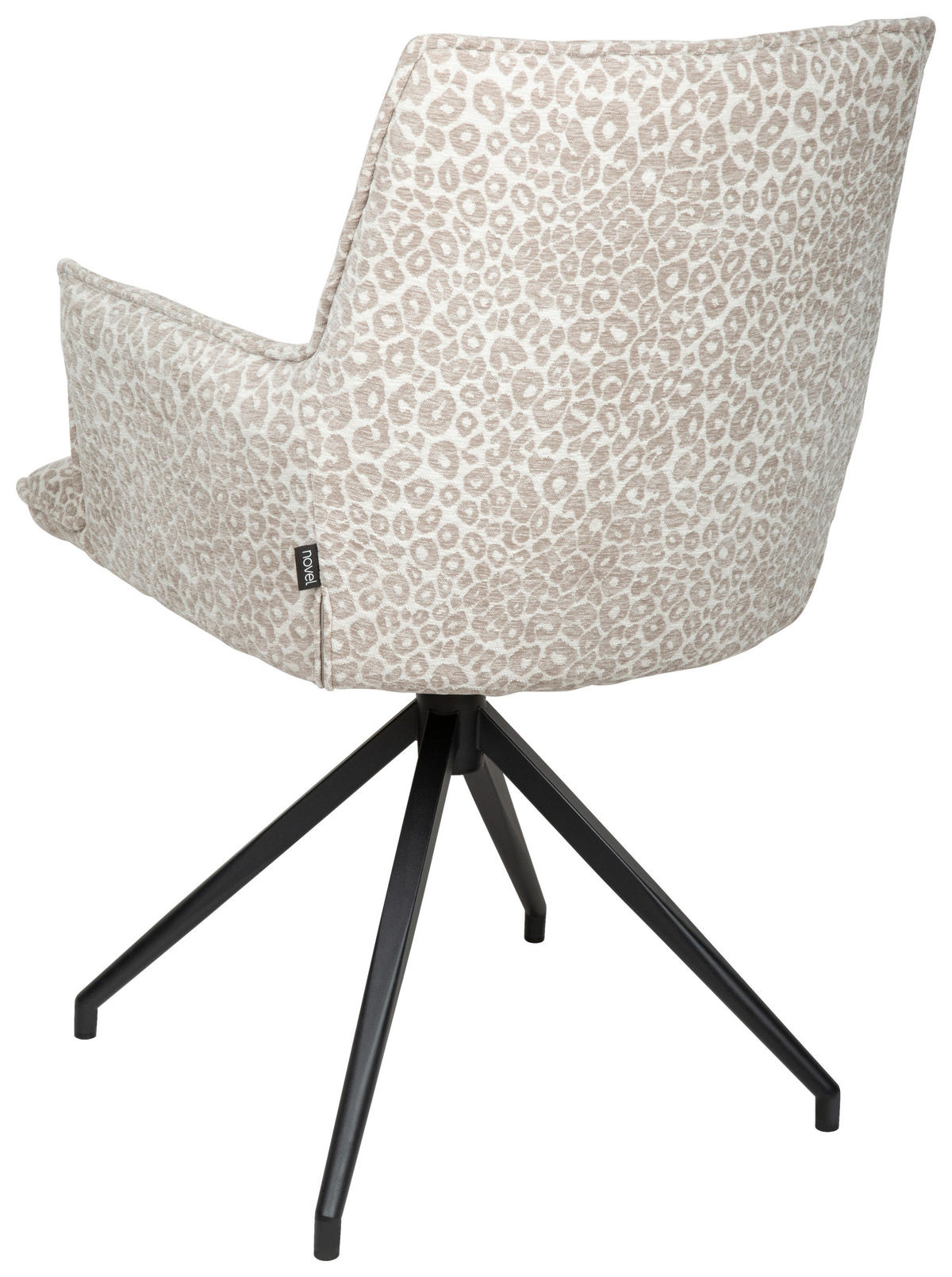 ARMLEHNSTUHL  in Eisen Jacquard  - Taupe/Beige, Design, Textil/Metall (59/89.5/63cm) - Novel