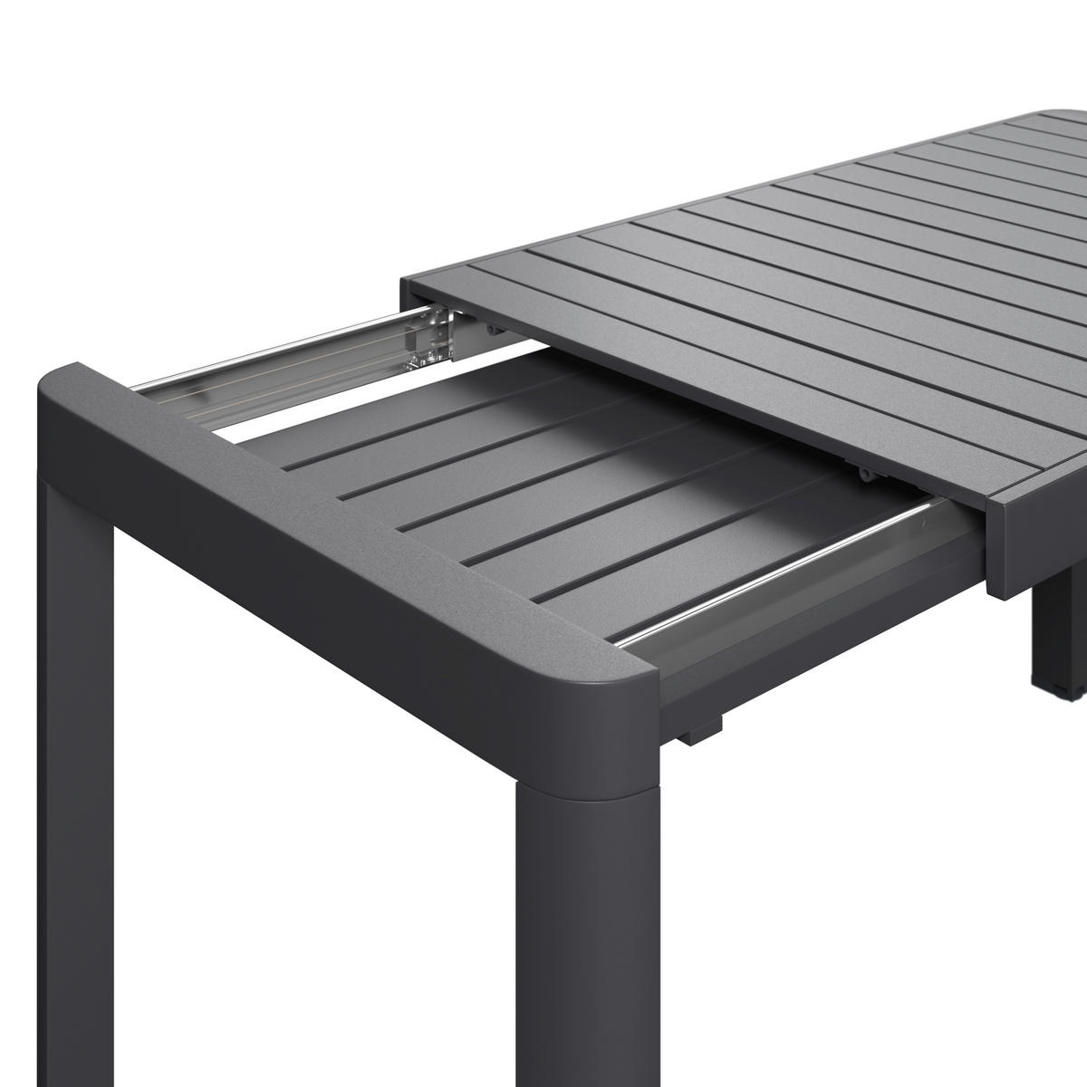 ZAHRADNÍ STŮL, kov, 117/162/75,5/70 cm - antracitová, Moderní, kov (117/162/75,5/70cm) - Ambia Garden