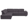 ECKSOFA in Mikrofaser Grau  - Silberfarben/Grau, Design, Textil/Metall (260/320cm) - Beldomo Speed