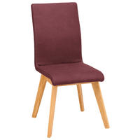 STUHL  Lederauswahl, Stoffauswahl Mikrofaser  Beere  - Beere/Beige, Design, Holz/Textil (45/102/56cm) - Novel