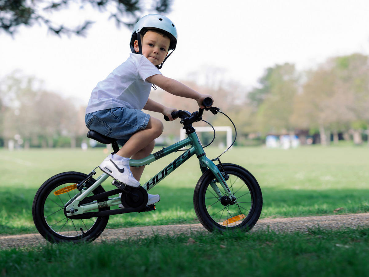 KINDERFAHRRAD 14 Zoll  - Grün, Basics, Metall (35/56/105cm)