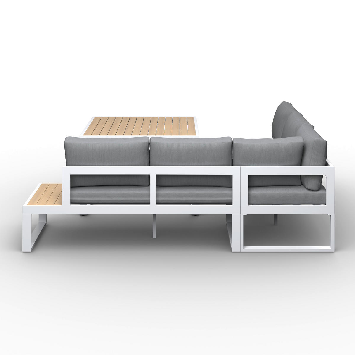 BAŠT. GARNITURA ZA RUČAVANJE 3 dela  - siva/prirodna boja, Moderno, metal/tekstil - Bessagi Garden