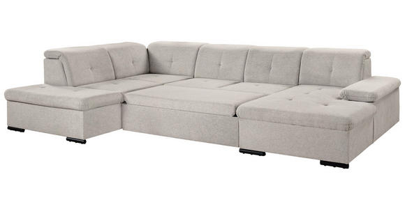 WOHNLANDSCHAFT  in Chenille Beige  - Beige/Grau, KONVENTIONELL, Kunststoff/Textil (188/340/240cm) - Carryhome