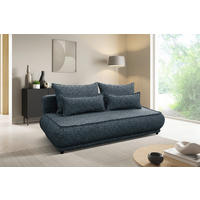 SCHLAFSOFA in Plüsch Blau  - Blau/Beige, Design, Kunststoff/Textil (214/96/105cm) - MID.YOU