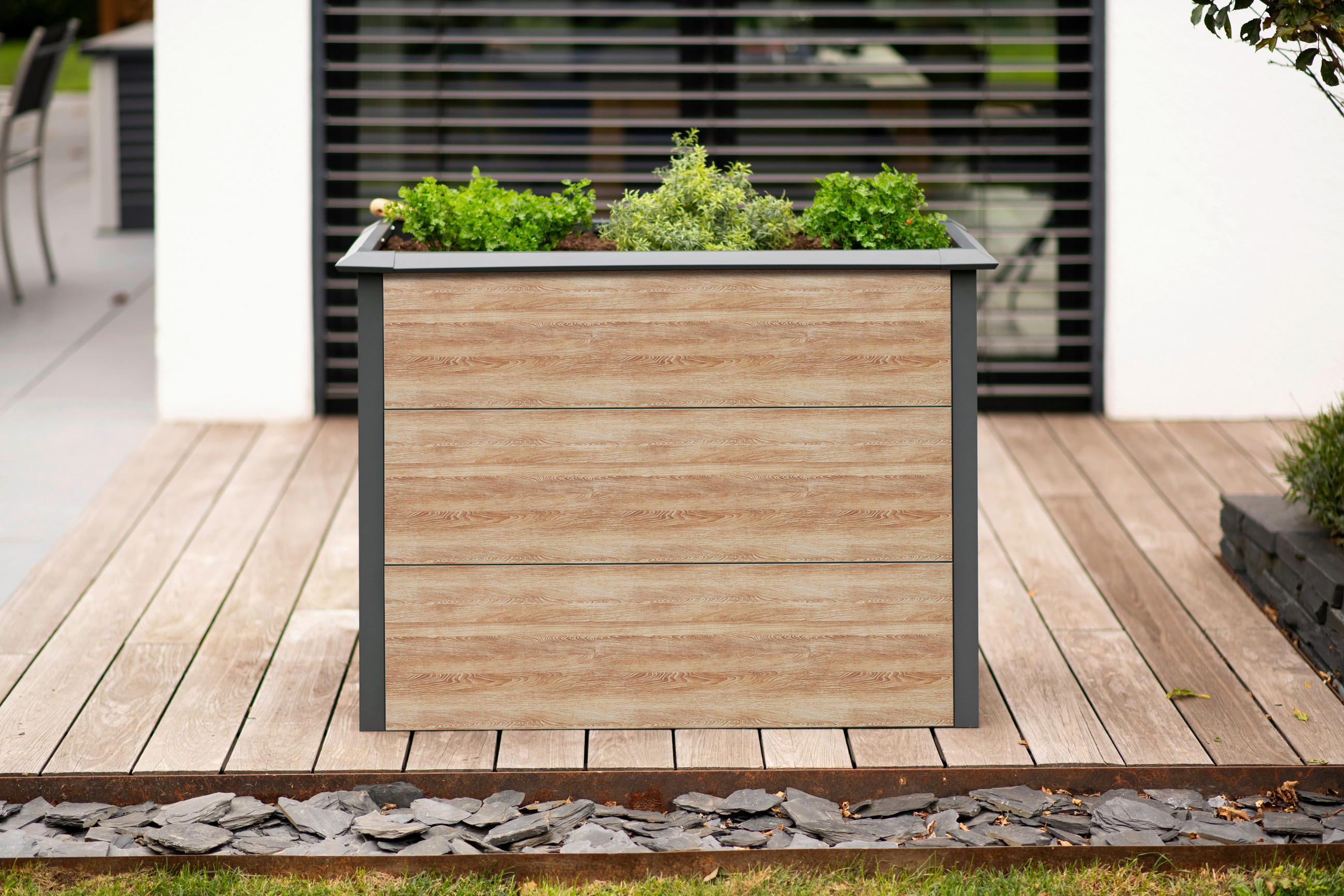 HOCHBEET Priumus - Lärchefarben, KONVENTIONELL, Metall (50/100/77cm) - Ambia Garden