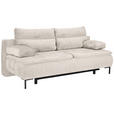 BOXSPRINGSOFA Webstoff Beige  - Beige/Schwarz, Design, Textil/Metall (202/93/100cm) - Novel