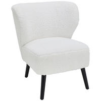 SESSEL in Bouclé Weiß  - Schwarz/Weiß, Design, Holz/Textil (67/79/72cm) - Carryhome
