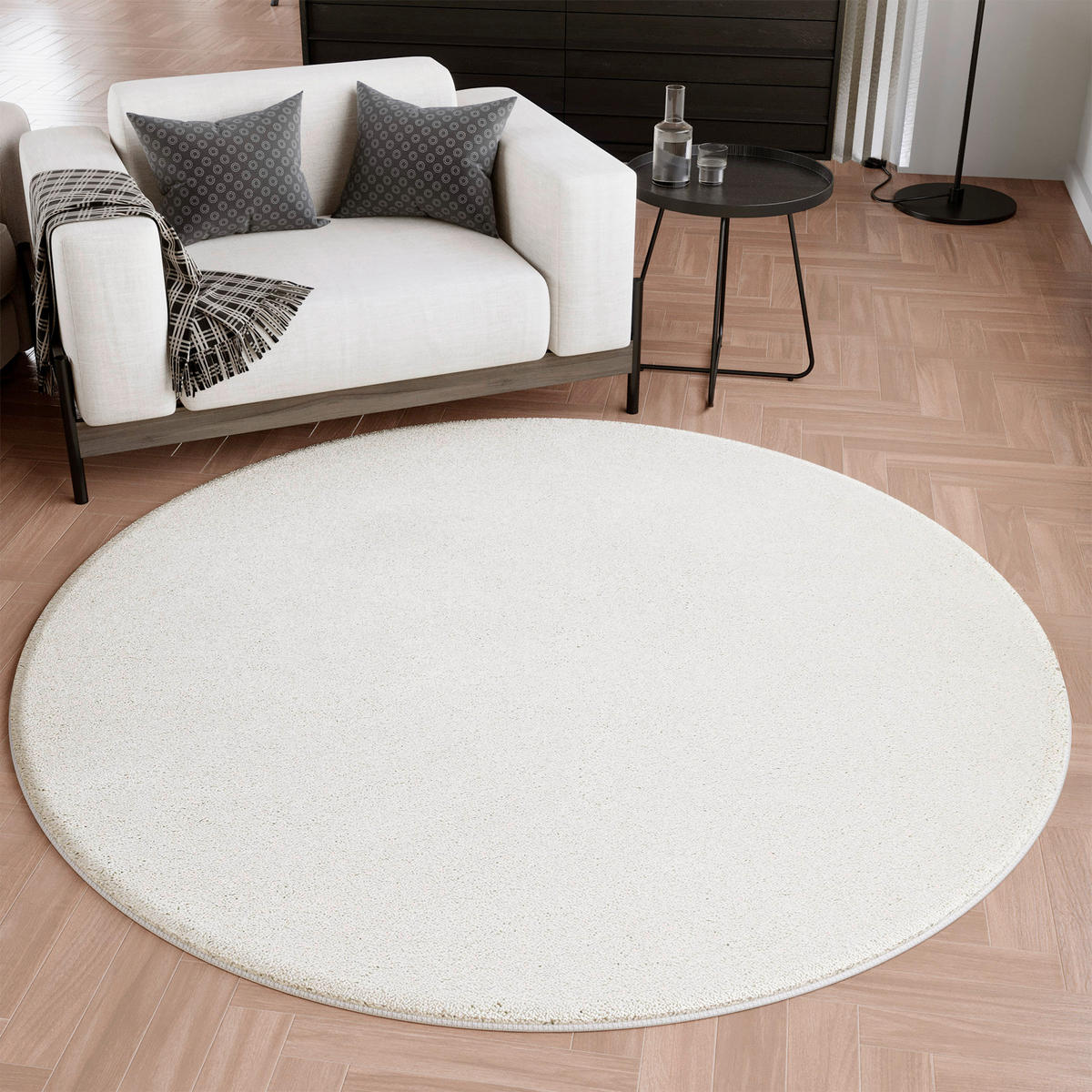 WEBTEPPICH 200 cm Wogh Creme, Beige  - Beige/Creme, KONVENTIONELL, Textil (200cm) - WECON HOME