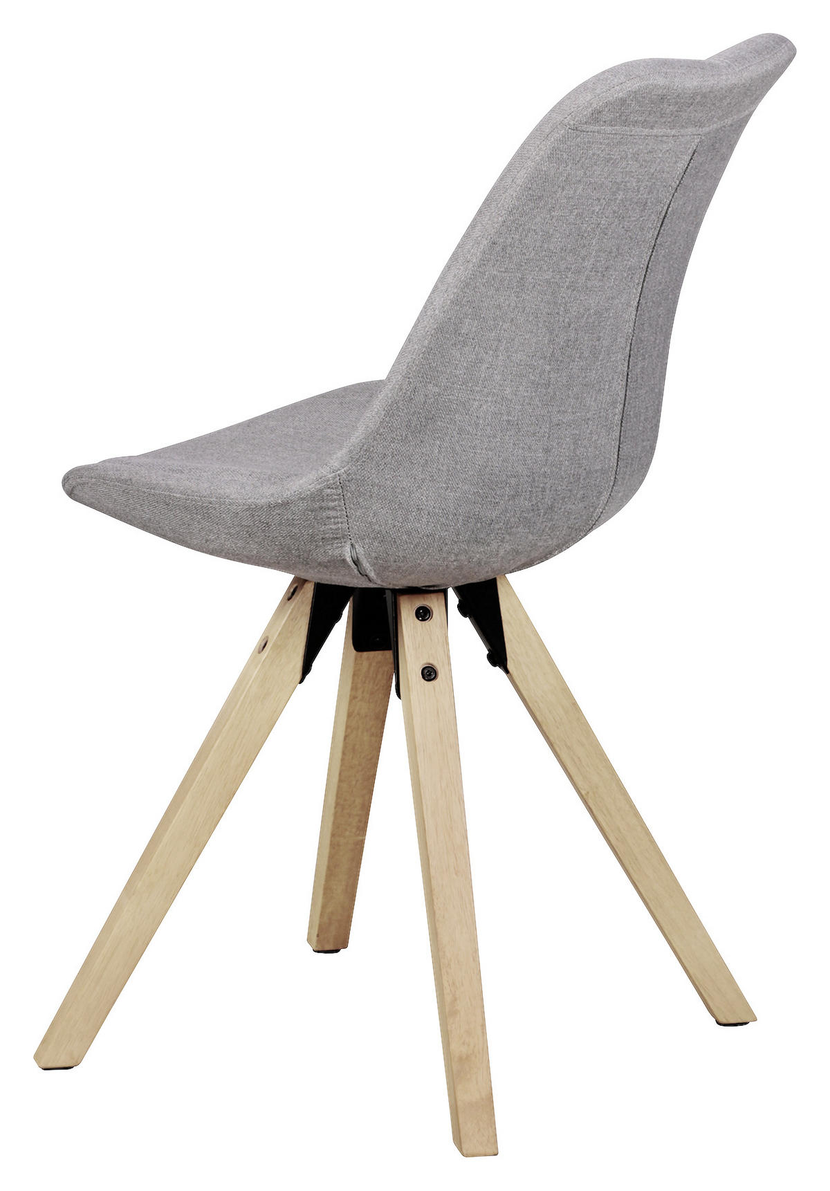 SET STOLOV, les, umetna masa, tekstil siva  - siva/barve hrasta, Design, umetna masa/tekstil (48/89/42cm) - MID.YOU