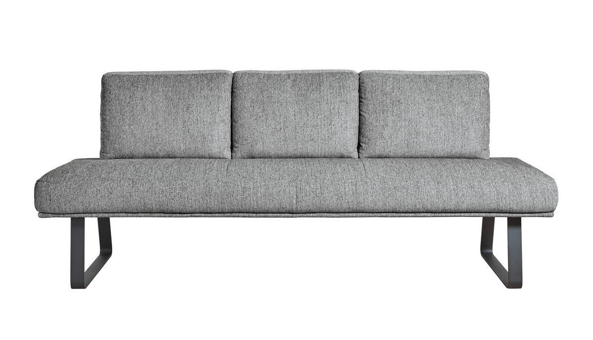 SITZBANK 209/92/78 cm  in Grau, Schwarz  - Schwarz/Grau, Design, Textil/Metall (209/92/78cm) - Dieter Knoll