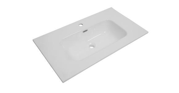 WASCHTISCHKOMBI 80 cm  - Eichefarben/Weiß, KONVENTIONELL, Keramik/Holzwerkstoff (80cm) - Xora