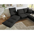 ECKSOFA  in Flachgewebe Anthrazit  255-365/175-224 cm  - Anthrazit/Schwarz, Design, Textil/Metall (255-365/175-224cm) - Dieter Knoll
