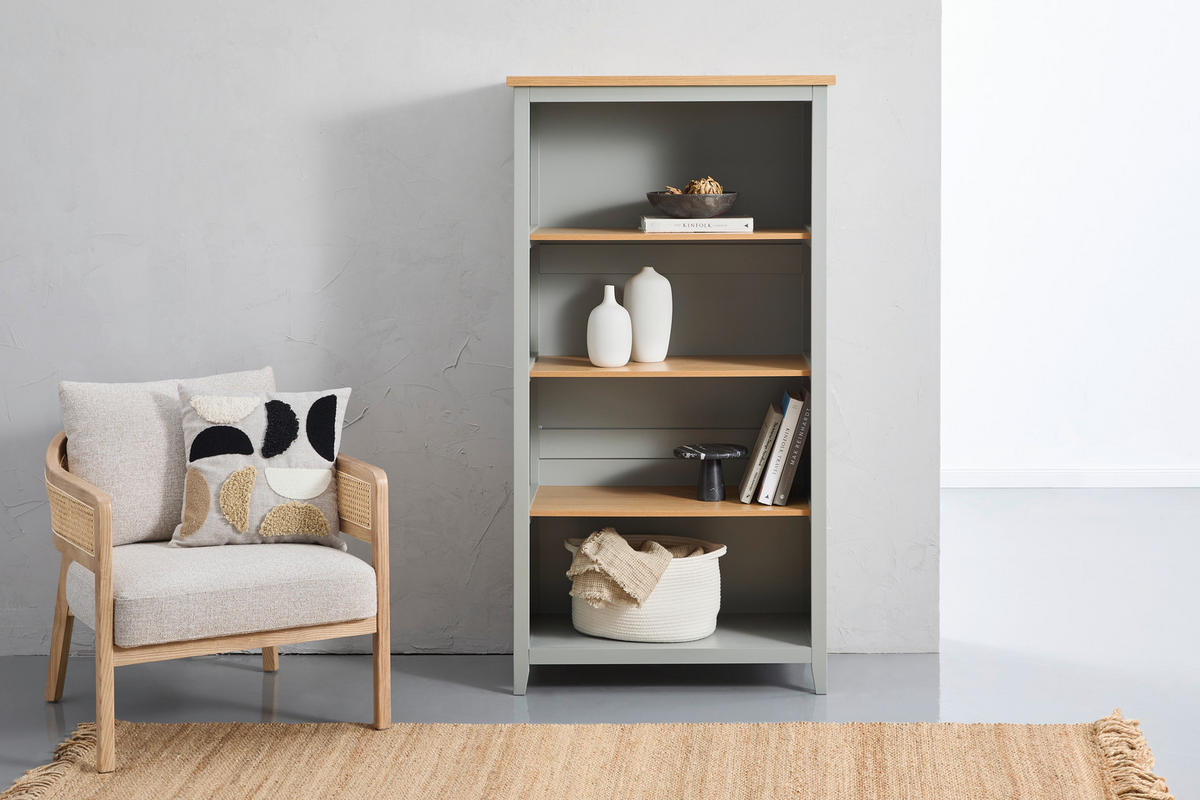 REGAL  85/160/43 cm Grau, Naturfarben  - Naturfarben/Grau, Lifestyle, Holz/Holzwerkstoff (85/160/43cm) - MID.YOU