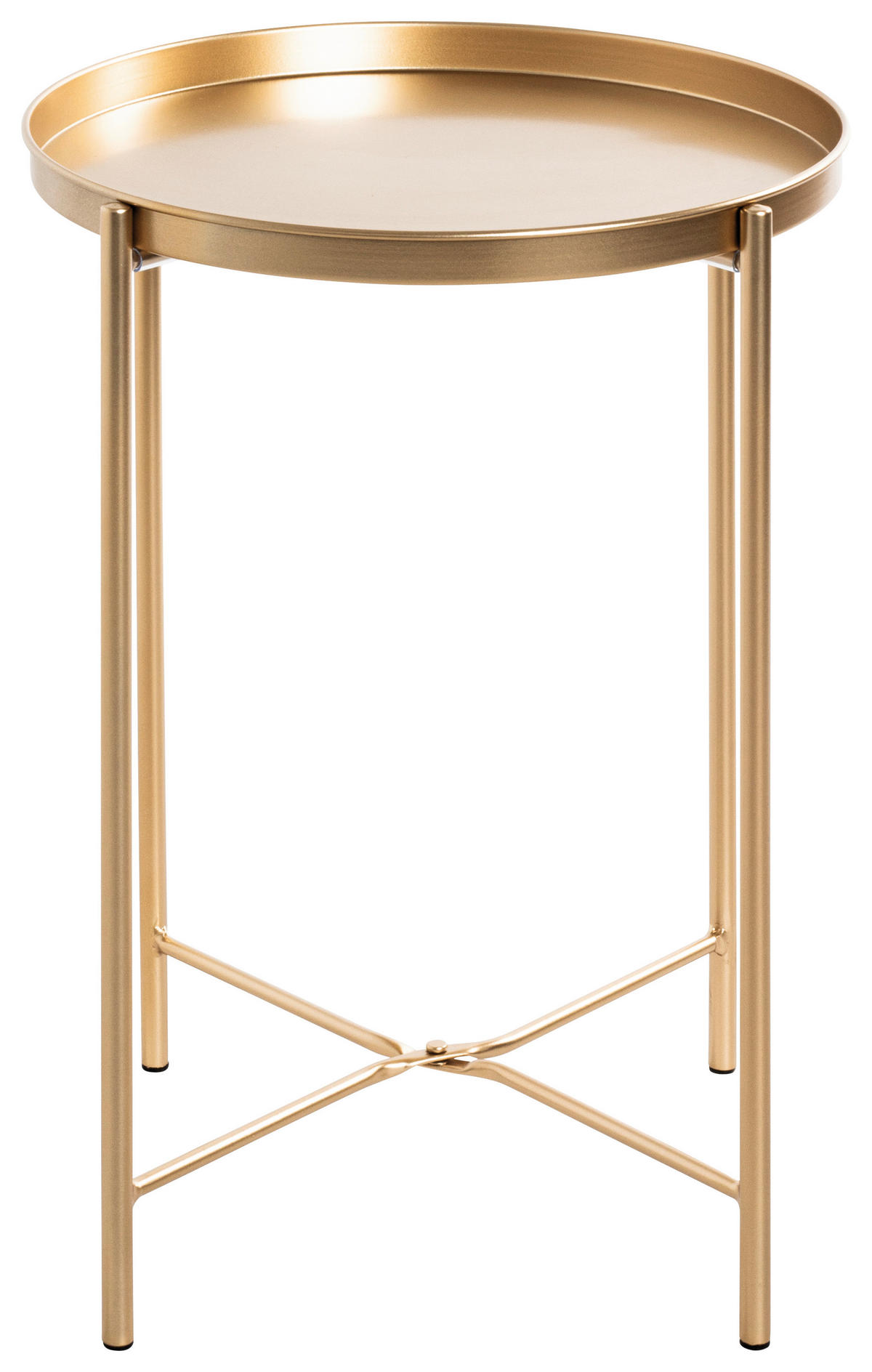 ODKLÁDACÍ STOLEK, barvy zlata - barvy zlata, Design, kov (39/39/50cm)