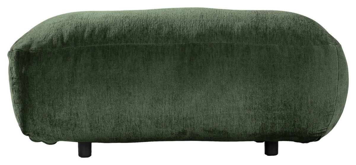 HOCKER in Textil Dunkelgrün  - Dunkelgrün/Schwarz, Modern, Kunststoff/Textil (102/46/65cm) - Trendmanufaktur