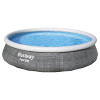 POOL 396/84 cm  - vit/blå, Klassisk, plast (396/84cm) - Bestway