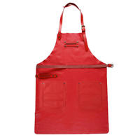 GRILLSCHÜRZE Rot  - Rot, Lifestyle, Leder (80/95/1cm) - Zebra 