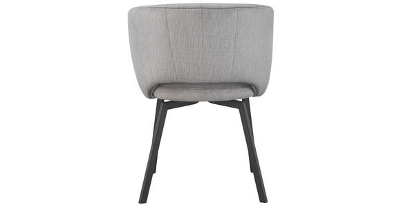 ARMLEHNSTUHL in Eisen Webstoff - Schwarz/Grau, Design, Textil/Metall (57/62,5/81cm) - Carryhome