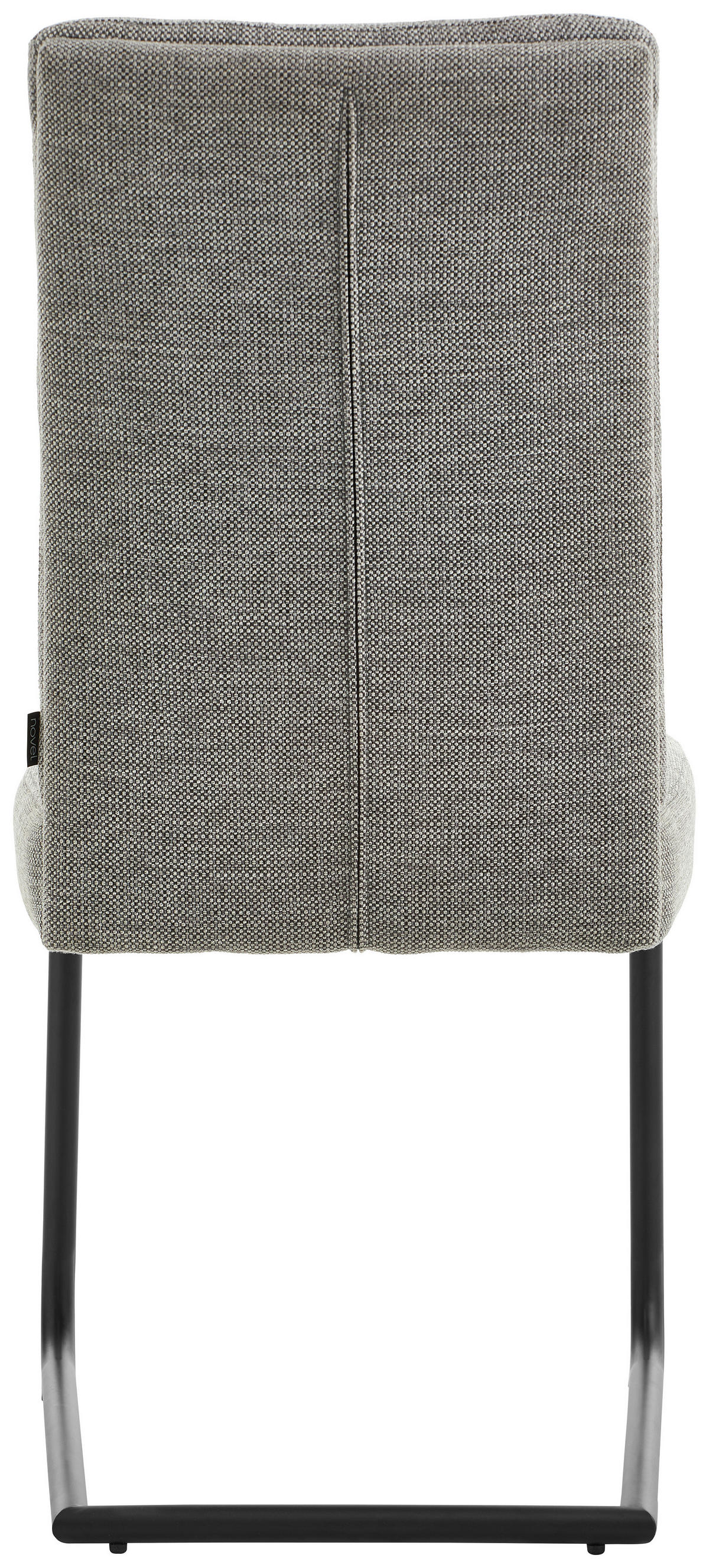 SZÁNKÓTALPAS SZÉK fém, textil fekete, világosszürke  - világosszürke/fekete, Design, textil/fém (48/98/63cm) - Novel