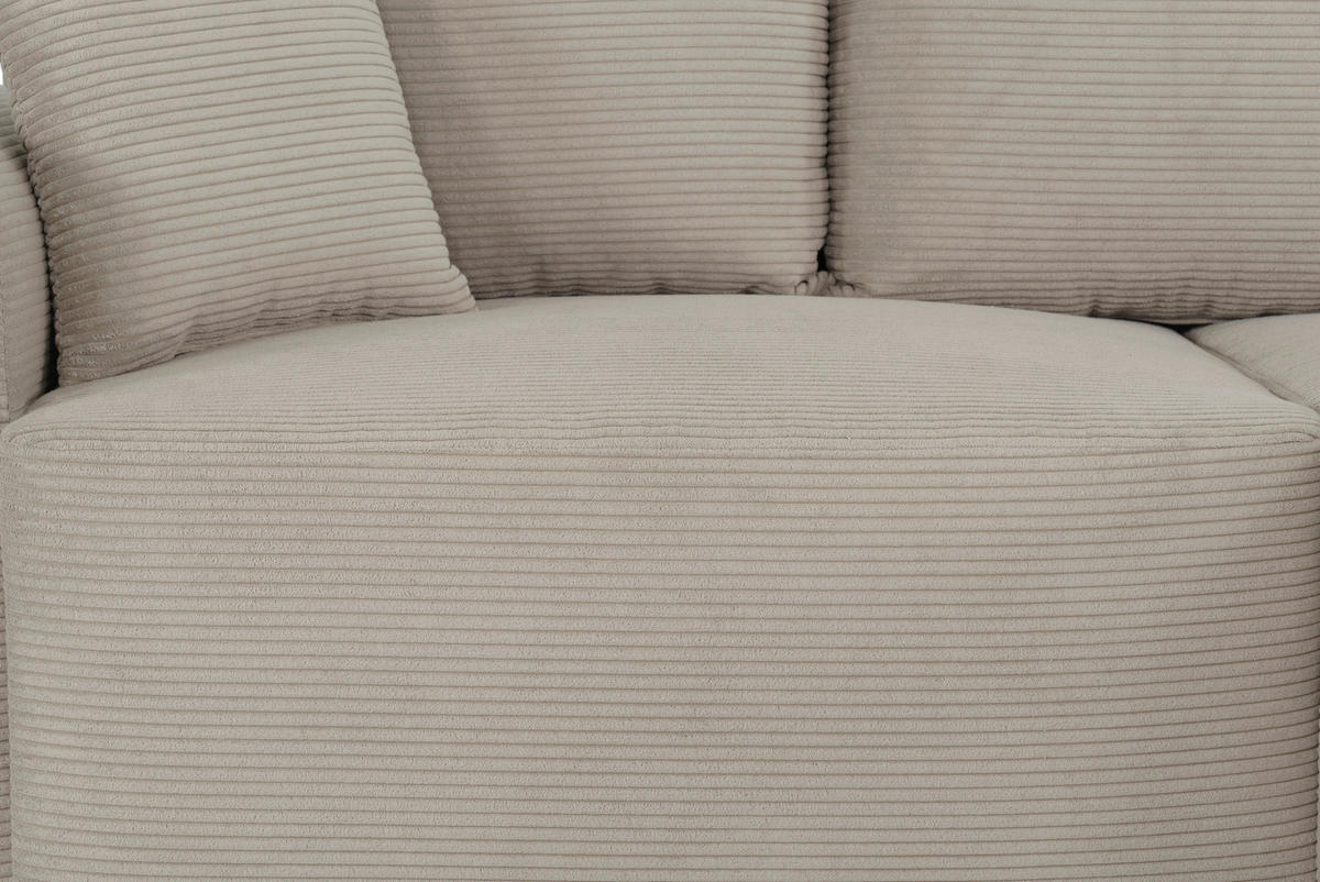 ECKSOFA in Cord Beige  - Beige, Design, Textil (250/151cm) - MID.YOU