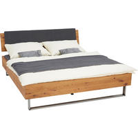 BETT 180/200 cm  in Eichefarben   - Dunkelgrau/Eichefarben, Natur, Holz/Metall (180/200cm) - Hasena