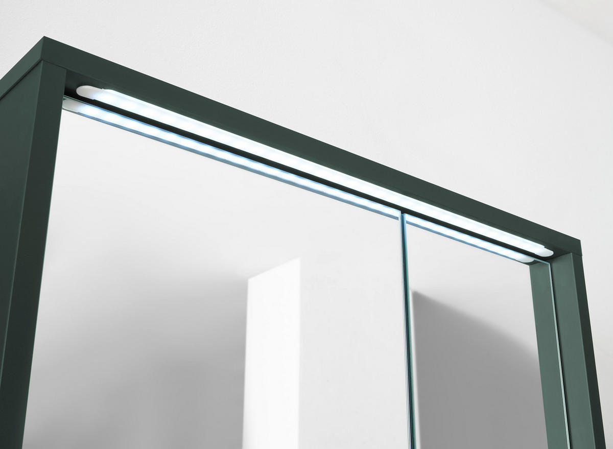 SPIEGELSCHRANK 60/75/20 cm  - Dunkelgrün, KONVENTIONELL, Glas/Holzwerkstoff (60/75/20cm) - Xora