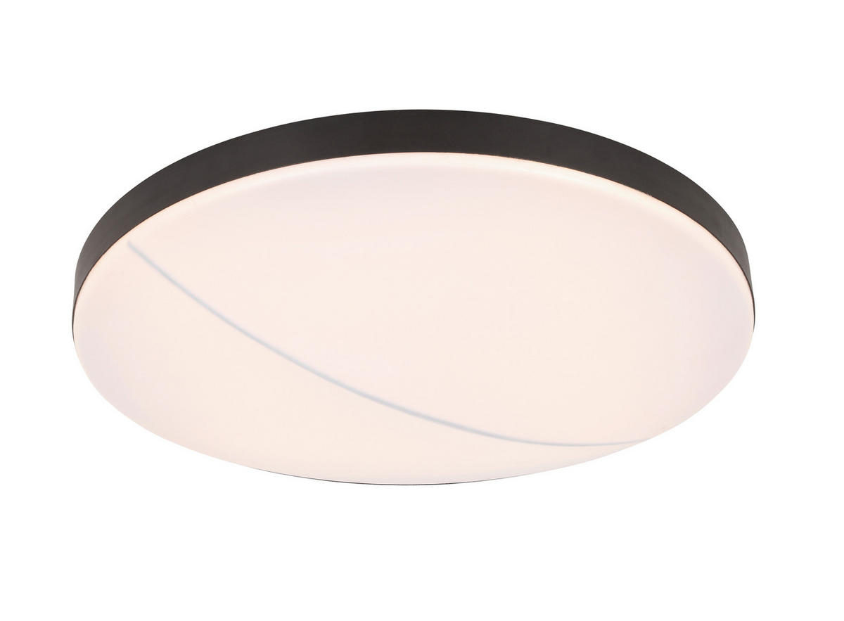 LED MENNYEZETI LÁMPA - fekete, Design, műanyag/fém (45/10,5cm) - Novel