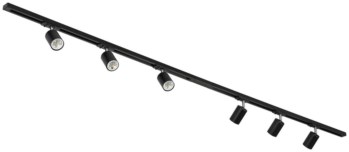 DECKENLEUCHTE 210/5,5/14 cm   - Schwarz, Trend, Kunststoff/Metall (210/5,5/14cm) - Novel