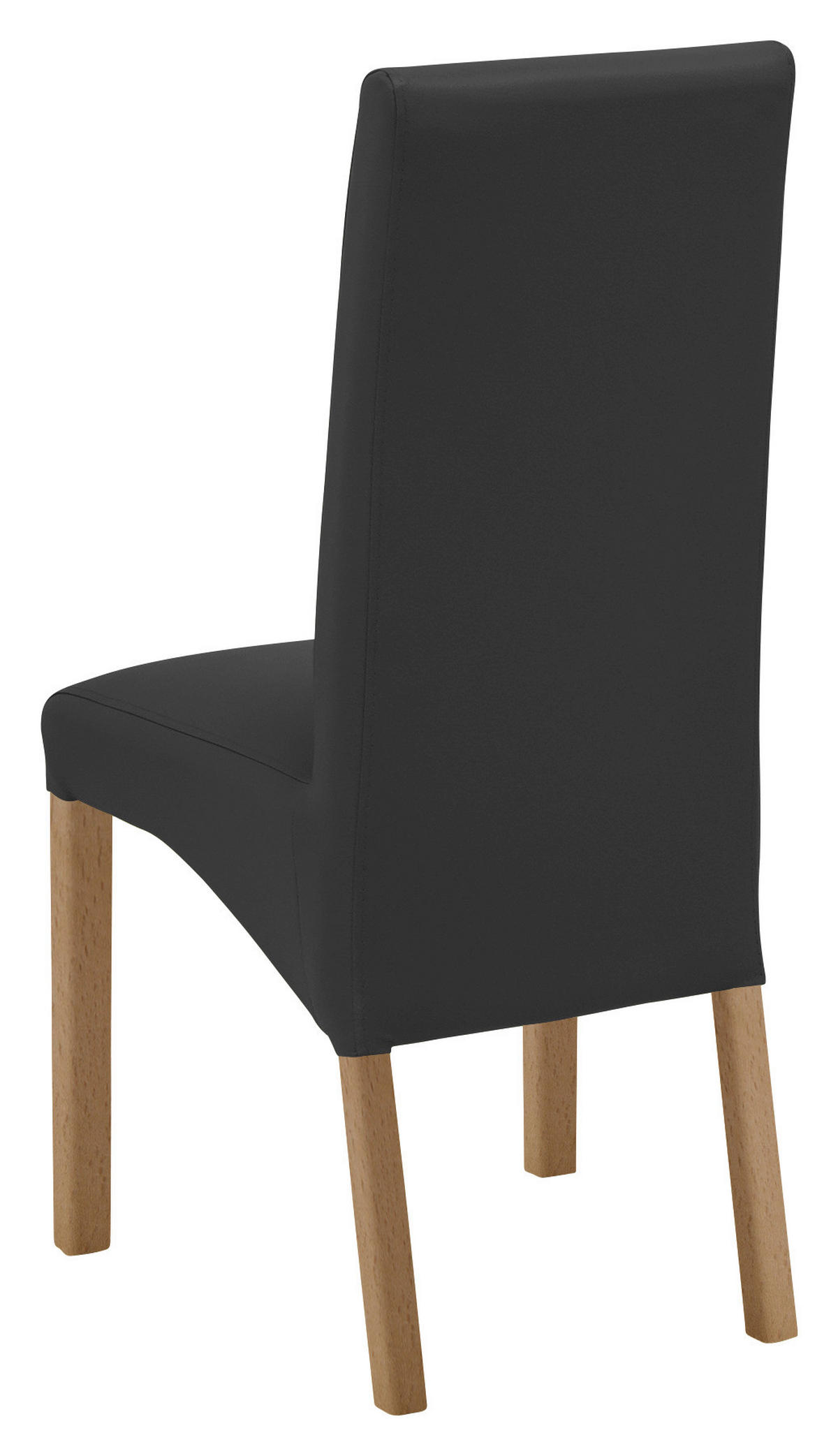 STUHL  in Lederlook  - Anthrazit/Buchefarben, Konventionell, Holz/Textil (47/102/57cm) - Carryhome