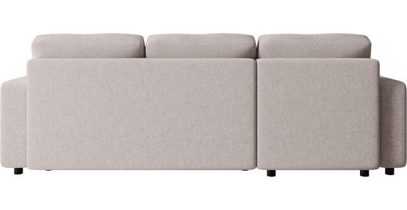 ECKSOFA Beige Webstoff  - Beige/Schwarz, MODERN, Kunststoff/Textil (150/240cm) - Xora