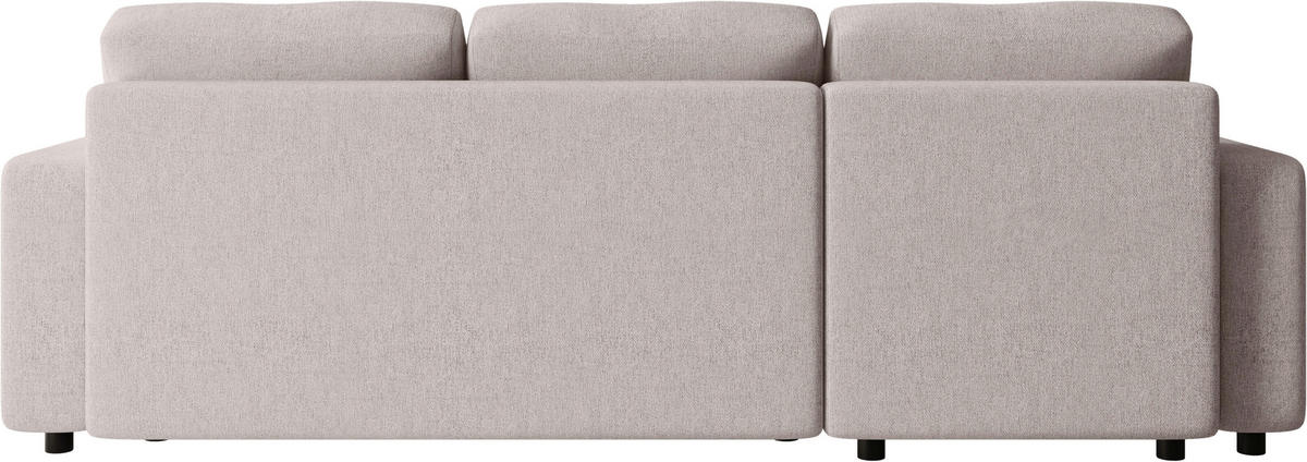 ECKSOFA Beige Webstoff  - Beige/Schwarz, MODERN, Kunststoff/Textil (150/240cm) - Xora