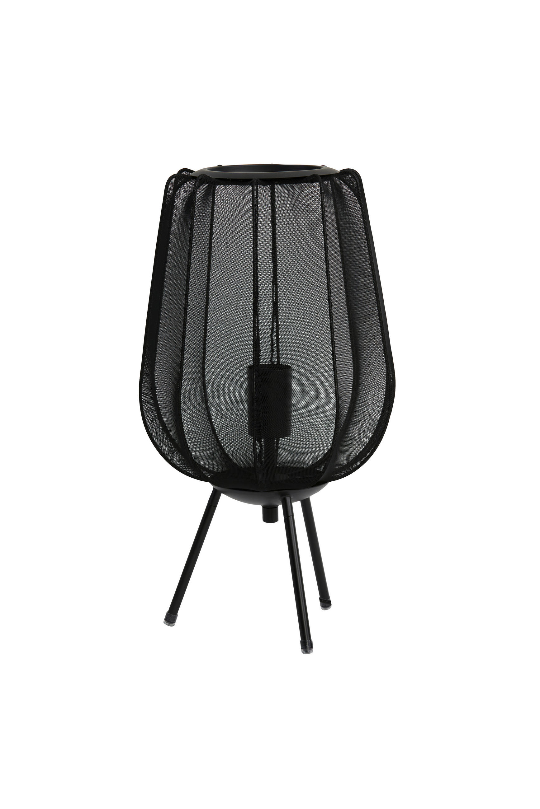 TISCHLEUCHTE 25/45 cm  - Schwarz, Design, Textil (25/45cm) - Light & Living