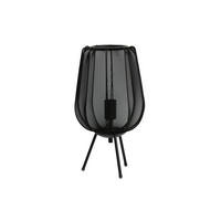 TISCHLEUCHTE Plumeria 25/45 cm   - Schwarz, Design, Textil (25/45cm) - Light & Living