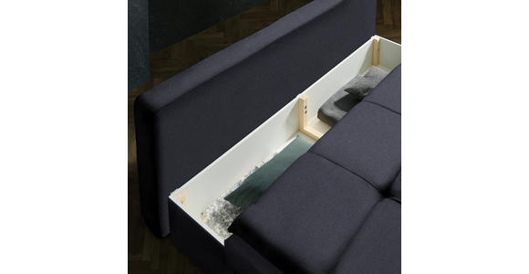 SCHLAFSOFA in Flachgewebe Anthrazit - Anthrazit/Schwarz, MODERN, Textil/Metall (208/73/92/102cm) - Novel
