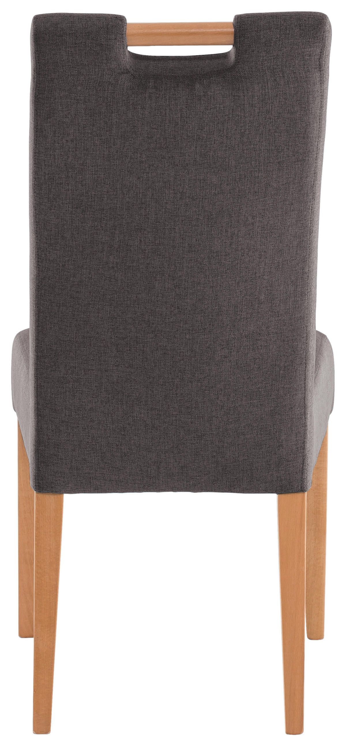 STUHL in Holz, Textil Buchefarben, Dunkelgrau  - Dunkelgrau/Buchefarben, KONVENTIONELL, Holz/Textil (47/100/64cm) - Cantus