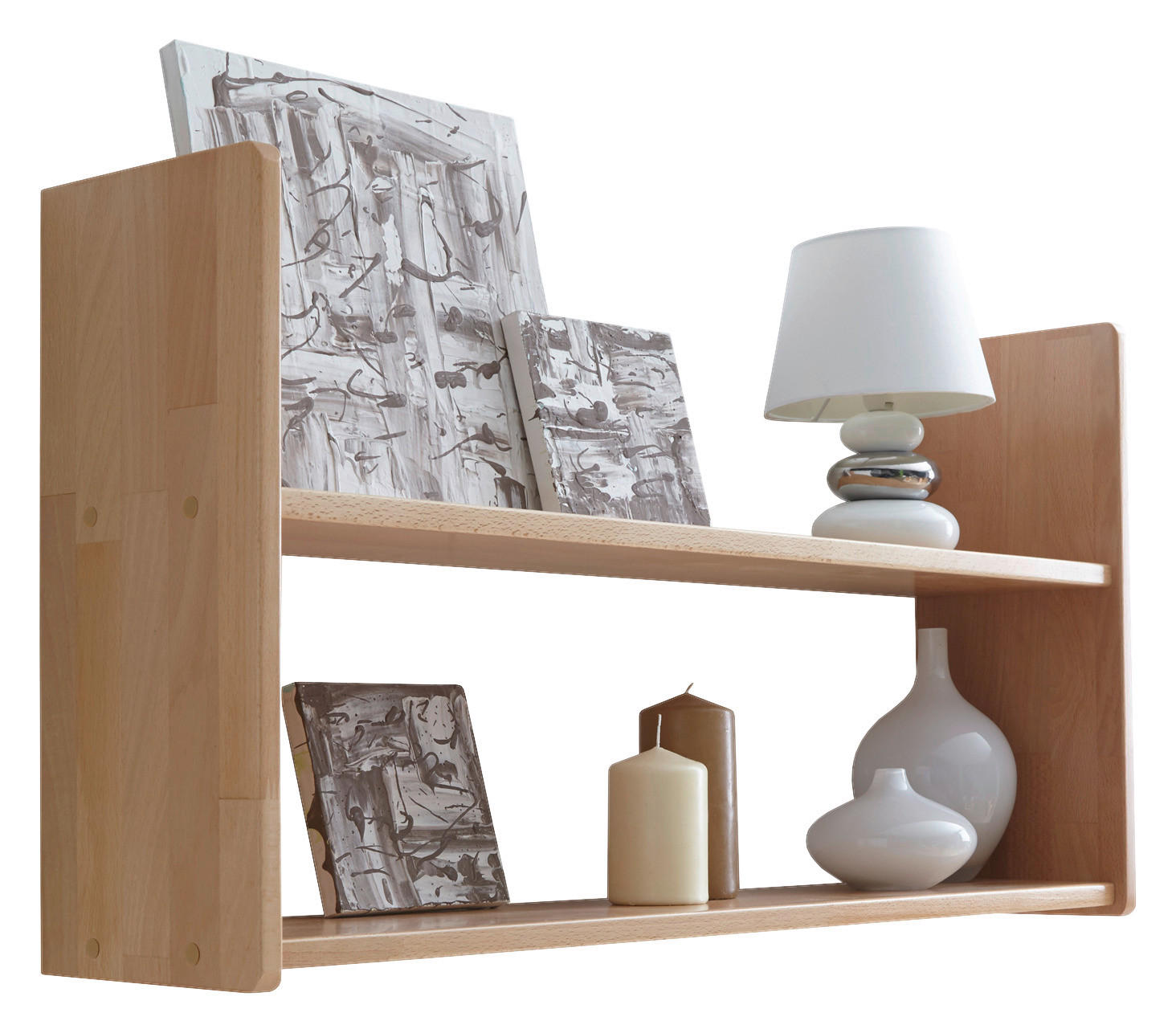 WANDREGAL Buche massiv Buchefarben  - Buchefarben, Basics, Holz (90/45/20cm) - MID.YOU