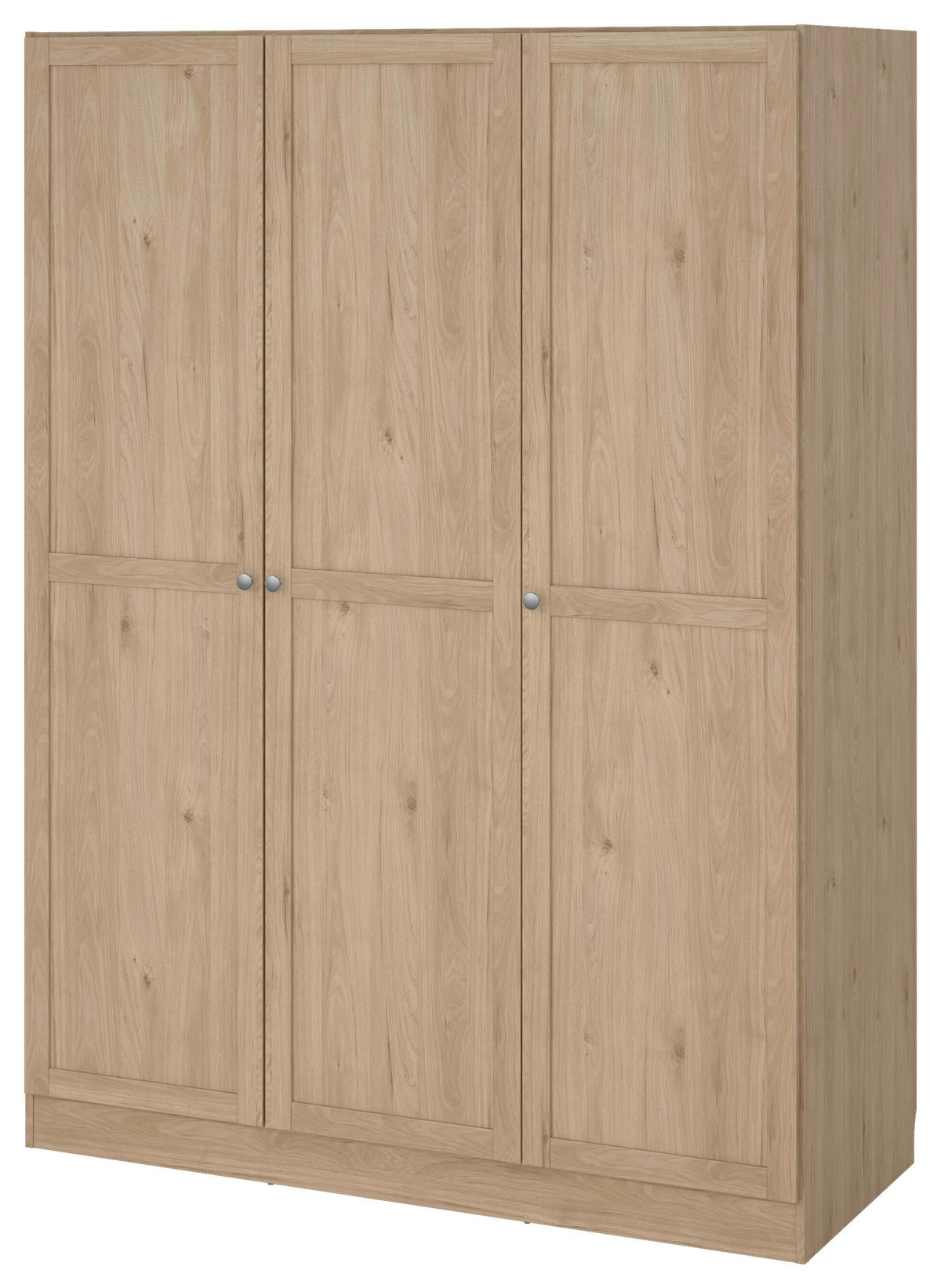 NYÍLÓAJTÓS SZEKRÉNY tölgyfa  - ezüst/tölgyfa, Modern, faalapú anyag/fém (147/200/61,7cm) - MID.YOU