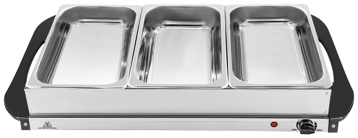 CHAFING-DISH  - Edelstahlfarben/Schwarz, Basics, Metall (64/14/36,4cm) - Silva Homeline