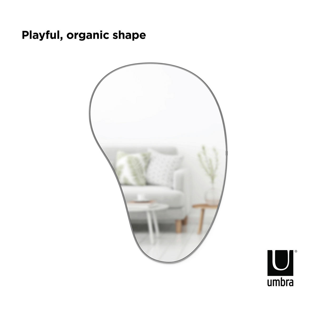 ZIDNO OGLEDALO      - boja titanijuma, Osnovno, metal/plastika (3/61/91cm) - Umbra