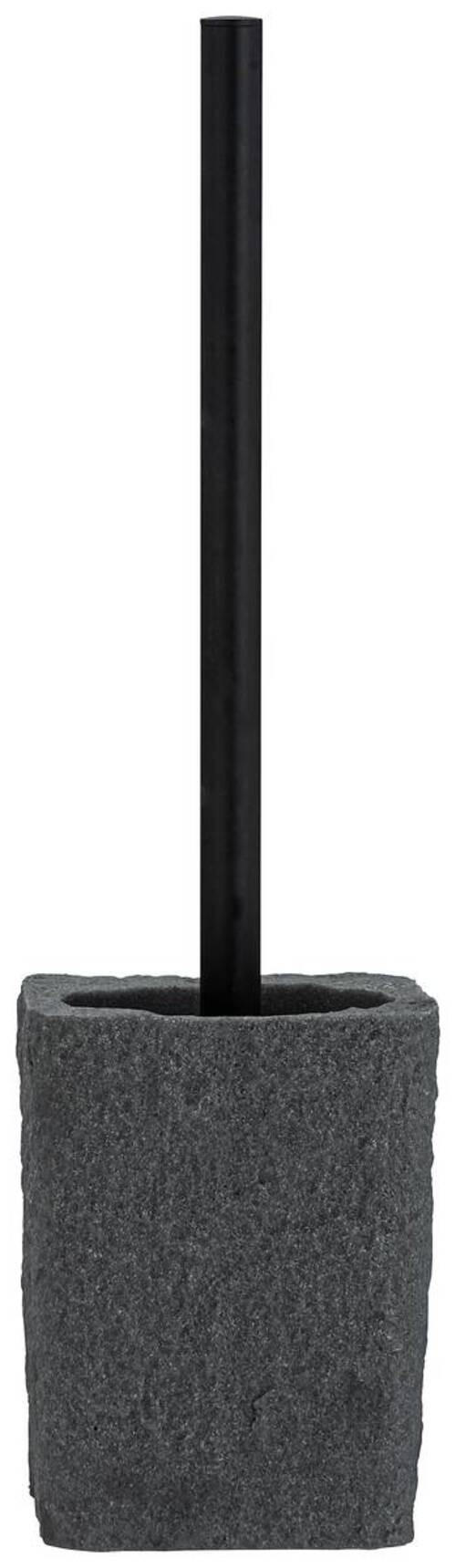WC-BÜRSTENGARNITUR in Kunststoff  Kunststoff   - Anthrazit, Basics, Kunststoff (11,2/37/10cm) - Wenko