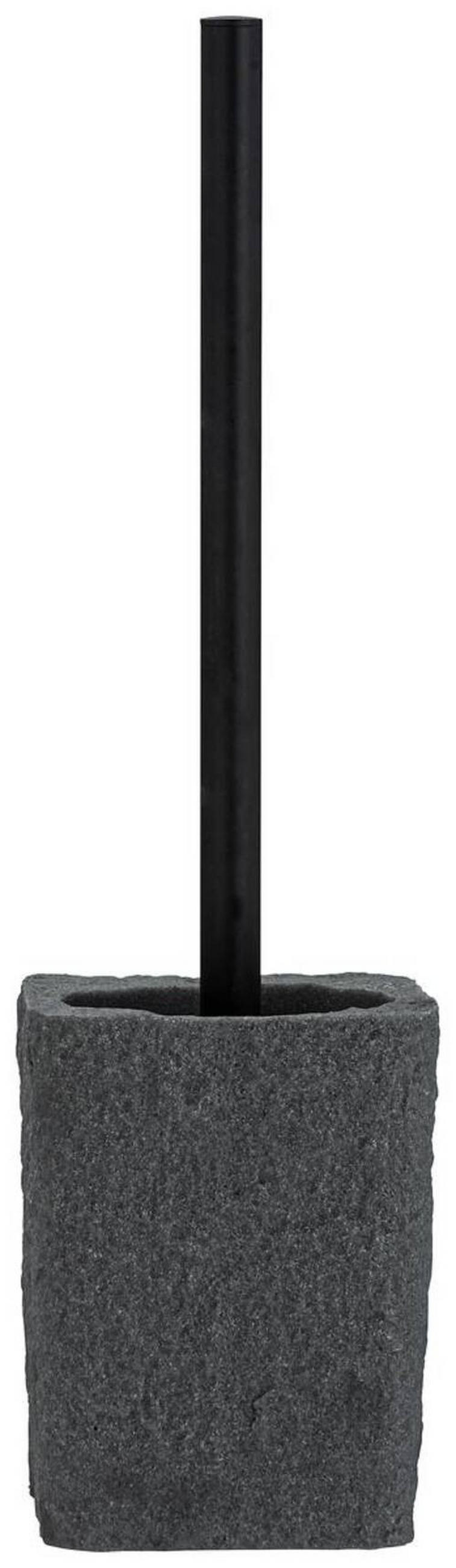 WC-BÜRSTENGARNITUR in Kunststoff  Kunststoff   - Anthrazit, Basics, Kunststoff (11,2/37/10cm) - Wenko