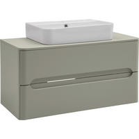 WASCHTISCHKOMBI 101 cm  - Schilfgrün/Weiß, KONVENTIONELL, Keramik/Holzwerkstoff (101cm) - Xora