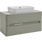 WASCHTISCHKOMBI 101 cm  - Schilfgrün/Weiß, KONVENTIONELL, Keramik/Holzwerkstoff (101cm) - Xora