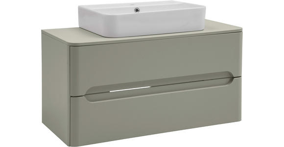 WASCHTISCHKOMBI 101 cm  - Schilfgrün/Weiß, KONVENTIONELL, Keramik/Holzwerkstoff (101cm) - Xora