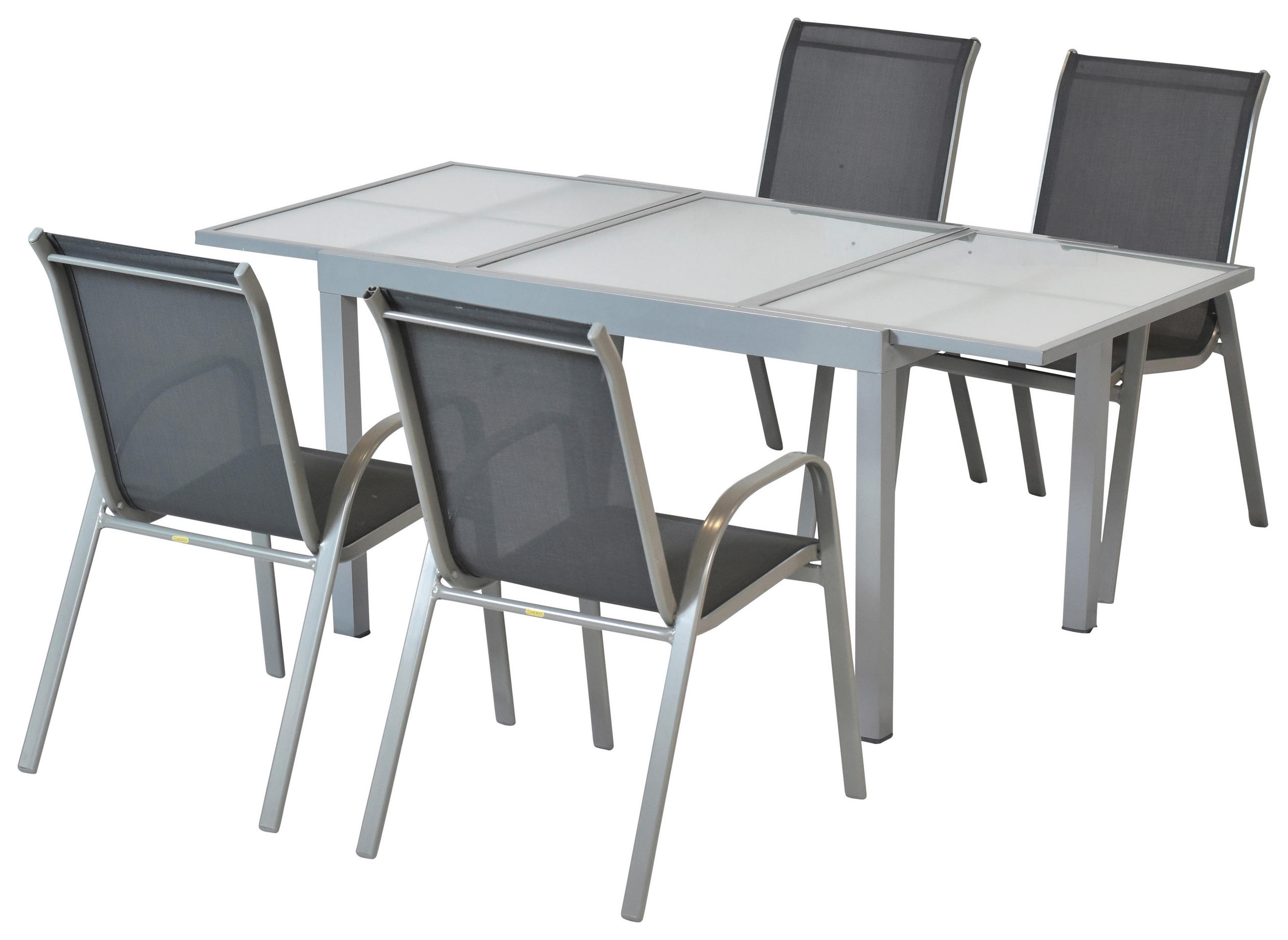 GARTENSET Aluminium  - Anthrazit/Silberfarben, MODERN, Textil/Metall - Gardenson