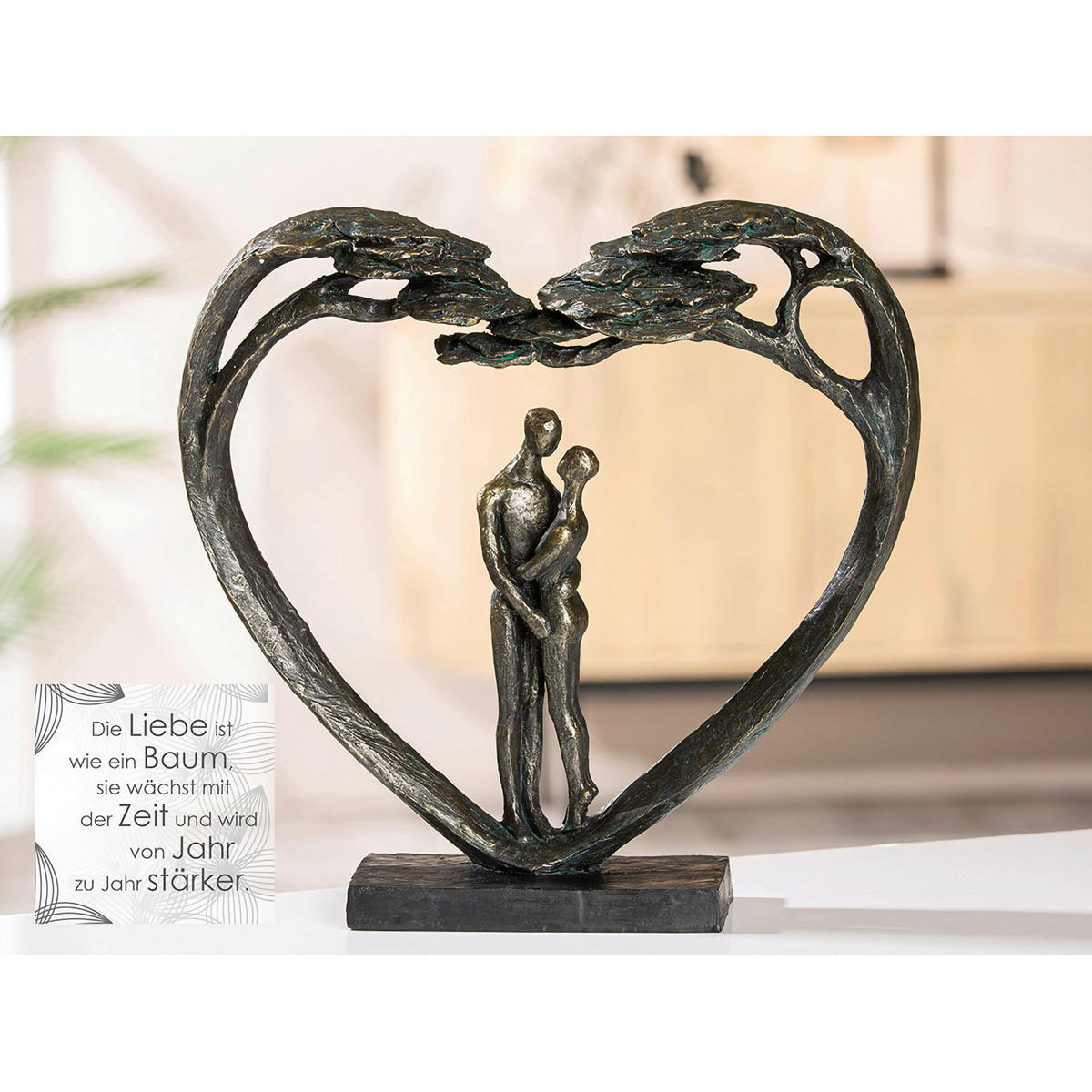 SKULPTUR - Bronzefarben, LIFESTYLE, Kunststoff (32/31,5/8cm)