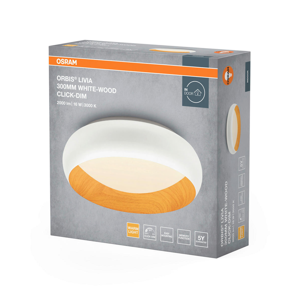 LED-DECKENLEUCHTE 30/9.5 cm   - Design, Kunststoff/Metall (30/9.5cm) - Osram