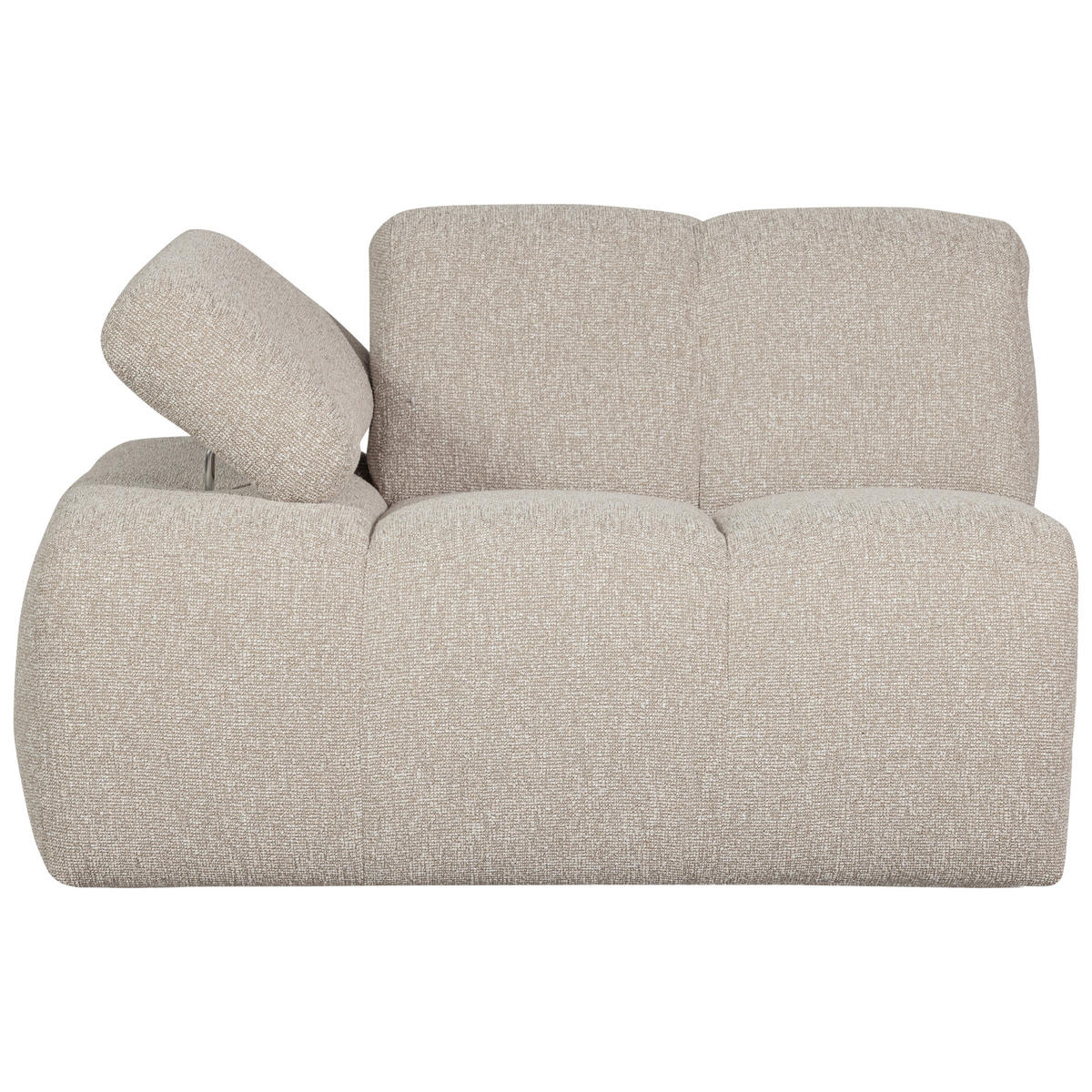 SOFAELEMENT Mojo Bouclé Beige  - Beige/Schwarz, Design, Kunststoff/Textil (97/74/124cm) - Livetastic