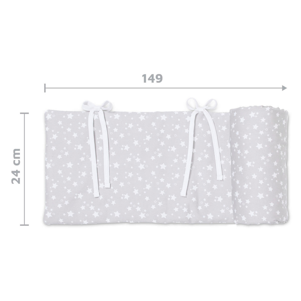 NESTCHEN  149/24/2 cm   - Hellgrau, Basics, Textil (149/24/2cm) - Babybay